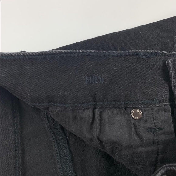 American Eagle Black Button Fly Midi Shorts 4 - Picture 4 of 5